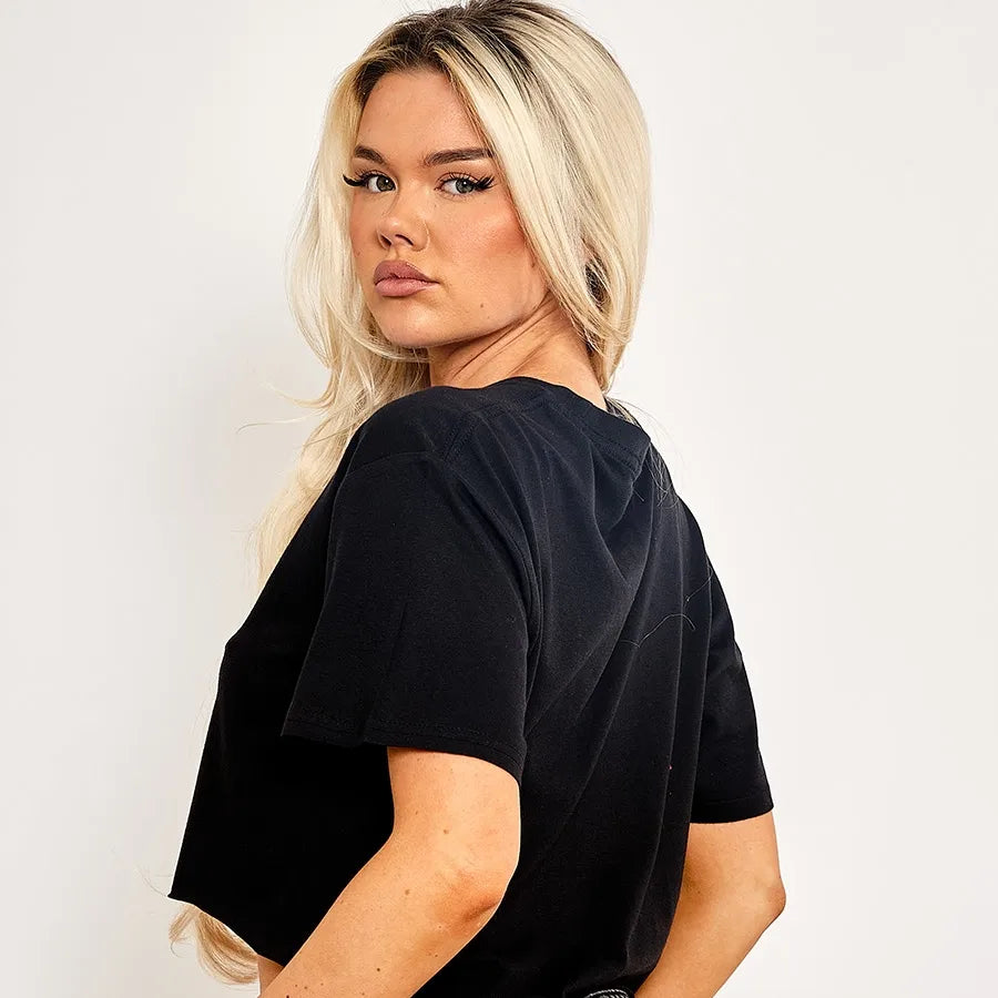 Oversized babygirl rhinestone top