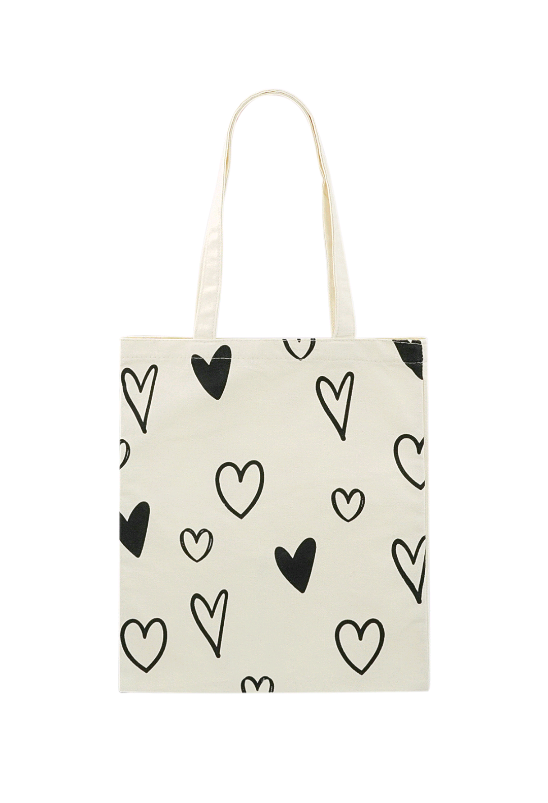 Canvas heart shopper-wit