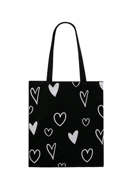Canvas heart shopper