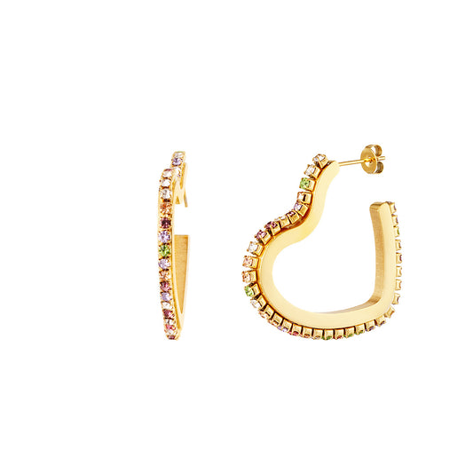 Zirkonia Heart oorbellen