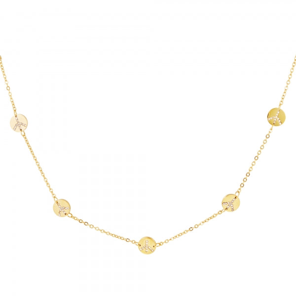 Ketting zirkonia steentjes