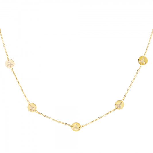 Ketting zirkonia steentjes